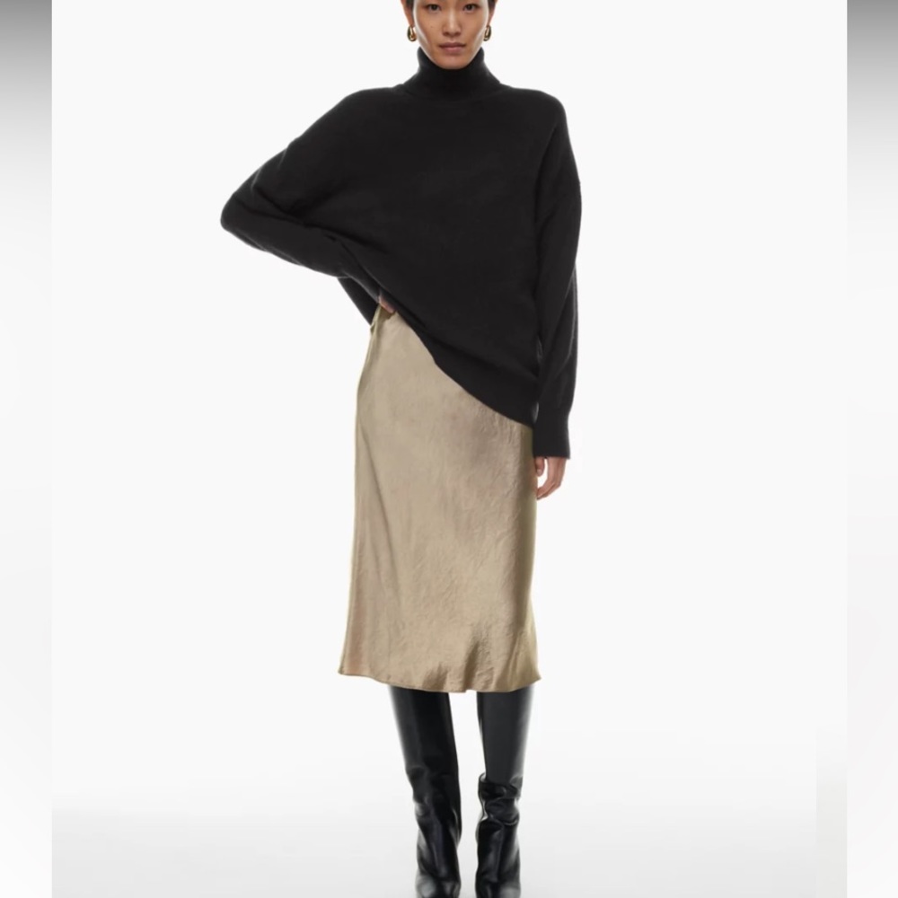 Babaton Slip Satin Midi Skirt - Aritzia